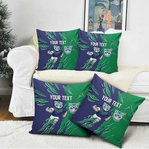 Personalized New Zealand Warriors Pillow Cover Dynamic Lightning Mascot Rugby Australia