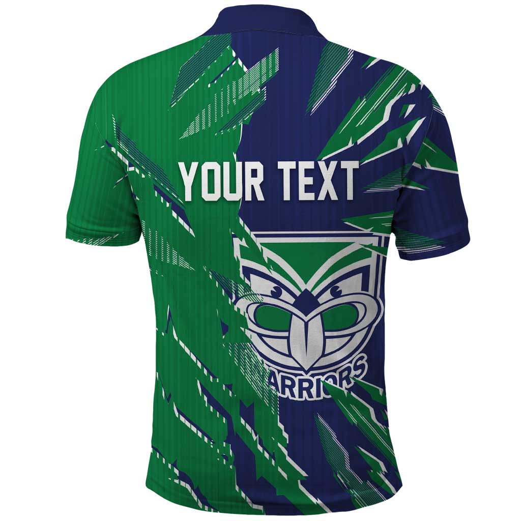 Personalized New Zealand Warriors Polo Shirt Dynamic Lightning Mascot Rugby Australia