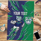 Personalized New Zealand Warriors Puzzle Dynamic Lightning Mascot Rugby Australia
