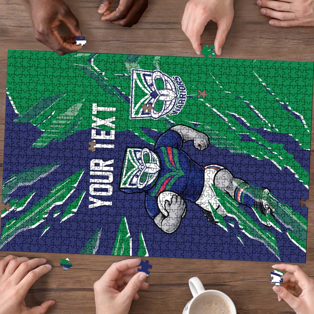 Personalized New Zealand Warriors Puzzle Dynamic Lightning Mascot Rugby Australia
