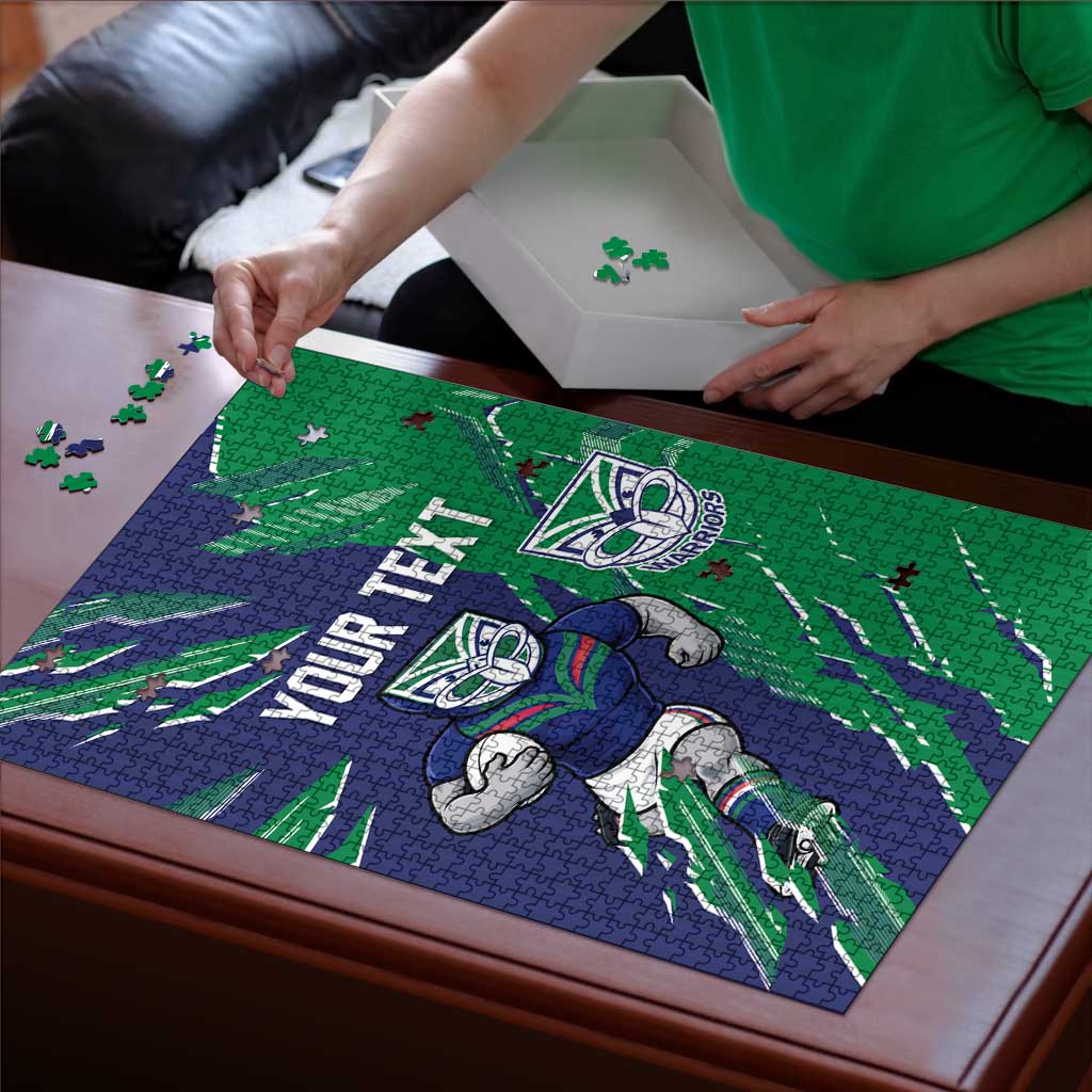 Personalized New Zealand Warriors Puzzle Dynamic Lightning Mascot Rugby Australia