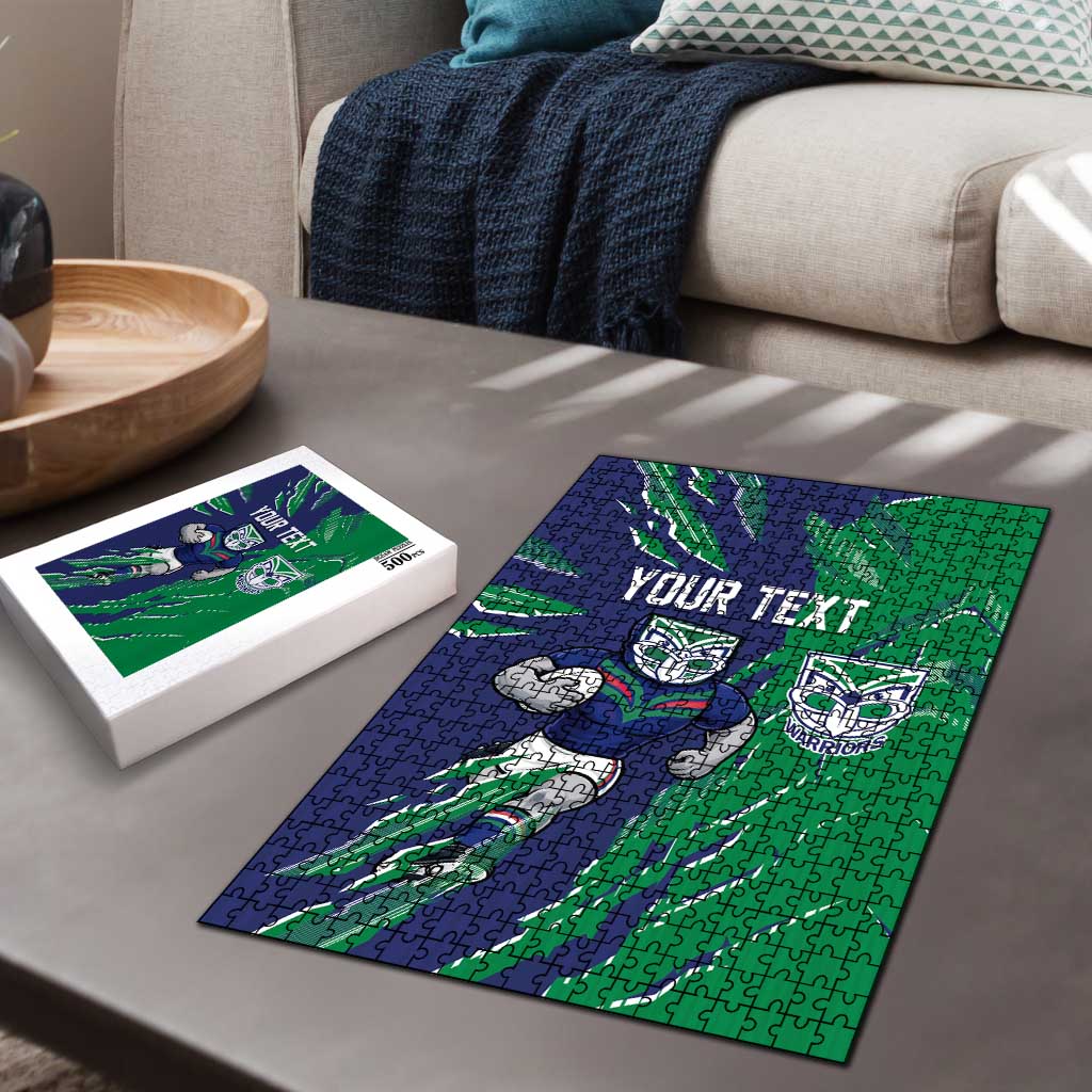 Personalized New Zealand Warriors Puzzle Dynamic Lightning Mascot Rugby Australia