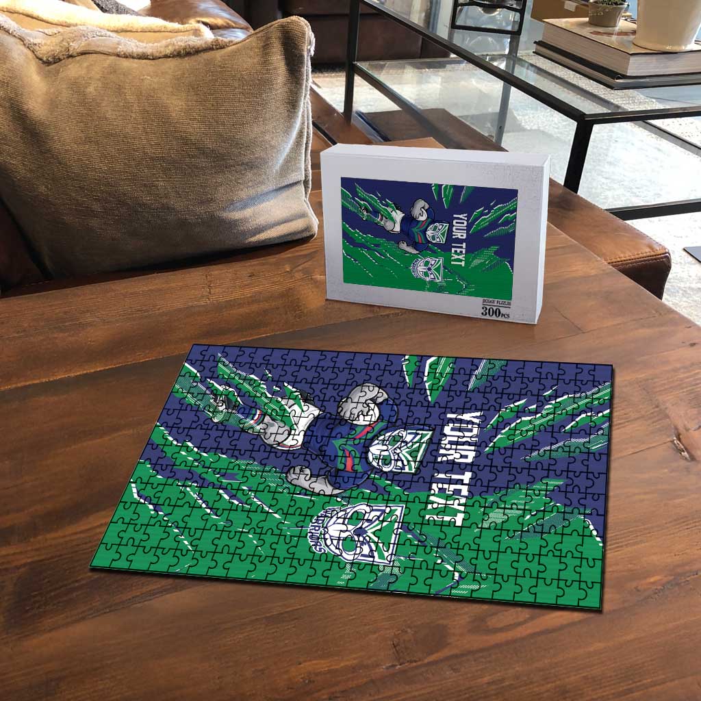 Personalized New Zealand Warriors Puzzle Dynamic Lightning Mascot Rugby Australia
