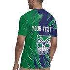 Personalized New Zealand Warriors Rugby Jersey Dynamic Lightning Mascot Rugby Australia