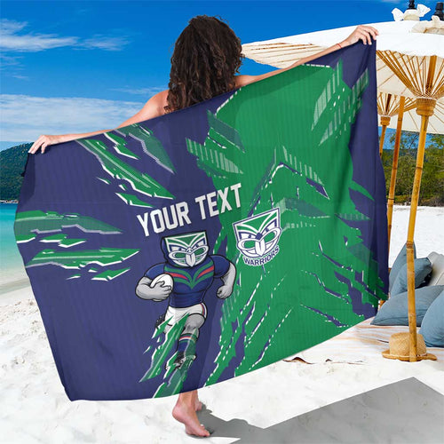 Personalized New Zealand Warriors Sarong Dynamic Lightning Mascot Rugby Australia