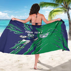 Personalized New Zealand Warriors Sarong Dynamic Lightning Mascot Rugby Australia