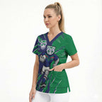 Personalized New Zealand Warriors Scrub Top Dynamic Lightning Mascot Rugby Australia
