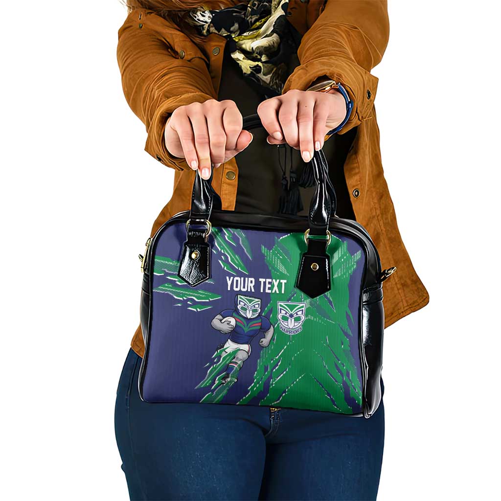 Personalized New Zealand Warriors Shoulder Handbag Dynamic Lightning Mascot Rugby Australia