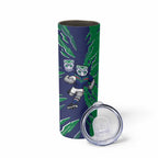 Personalized New Zealand Warriors Skinny Tumbler Dynamic Lightning Mascot Rugby Australia
