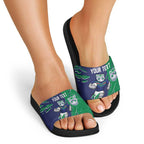 Personalized New Zealand Warriors Slide Sandals Dynamic Lightning Mascot Rugby Australia