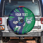 Personalized New Zealand Warriors Spare Tire Cover Dynamic Lightning Mascot Rugby Australia