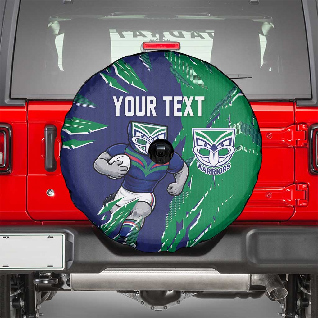 Personalized New Zealand Warriors Spare Tire Cover Dynamic Lightning Mascot Rugby Australia