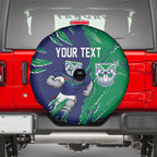 Personalized New Zealand Warriors Spare Tire Cover Dynamic Lightning Mascot Rugby Australia