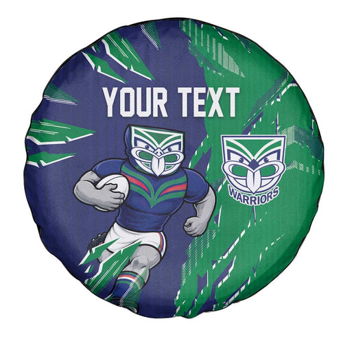 Personalized New Zealand Warriors Spare Tire Cover Dynamic Lightning Mascot Rugby Australia