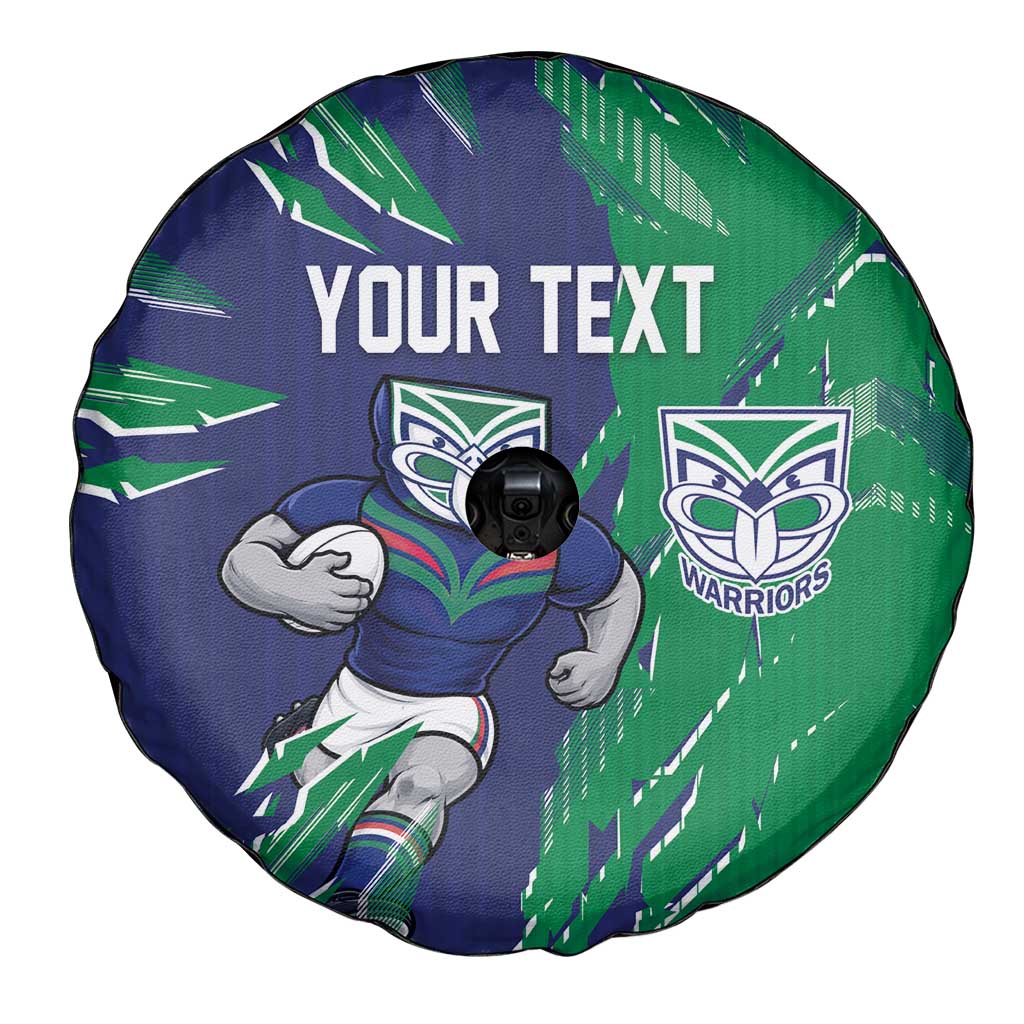 Personalized New Zealand Warriors Spare Tire Cover Dynamic Lightning Mascot Rugby Australia