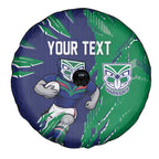 Personalized New Zealand Warriors Spare Tire Cover Dynamic Lightning Mascot Rugby Australia