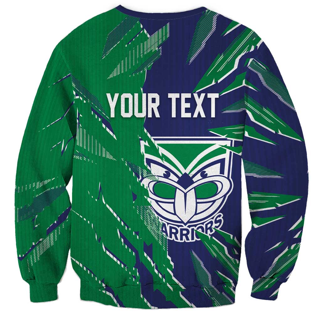 Personalized New Zealand Warriors Sweatshirt Dynamic Lightning Mascot Rugby Australia