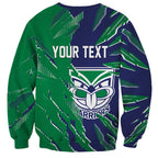 Personalized New Zealand Warriors Sweatshirt Dynamic Lightning Mascot Rugby Australia