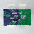 Personalized New Zealand Warriors Tablecloth Dynamic Lightning Mascot Rugby Australia