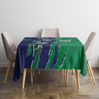 Personalized New Zealand Warriors Tablecloth Dynamic Lightning Mascot Rugby Australia