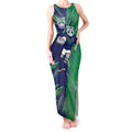 Personalized New Zealand Warriors Tank Maxi Dress Dynamic Lightning Mascot Rugby Australia