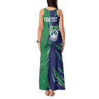 Personalized New Zealand Warriors Tank Maxi Dress Dynamic Lightning Mascot Rugby Australia