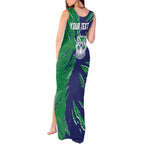 Personalized New Zealand Warriors Tank Maxi Dress Dynamic Lightning Mascot Rugby Australia