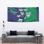 Personalized New Zealand Warriors Tapestry Dynamic Lightning Mascot Rugby Australia