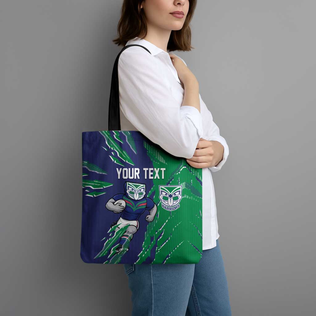 Personalized New Zealand Warriors Tote Bag Dynamic Lightning Mascot Rugby Australia