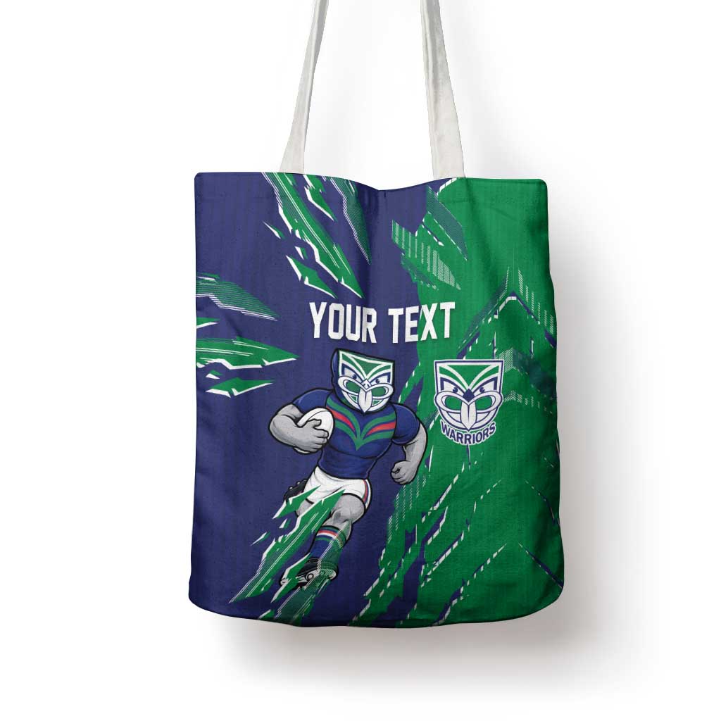 Personalized New Zealand Warriors Tote Bag Dynamic Lightning Mascot Rugby Australia