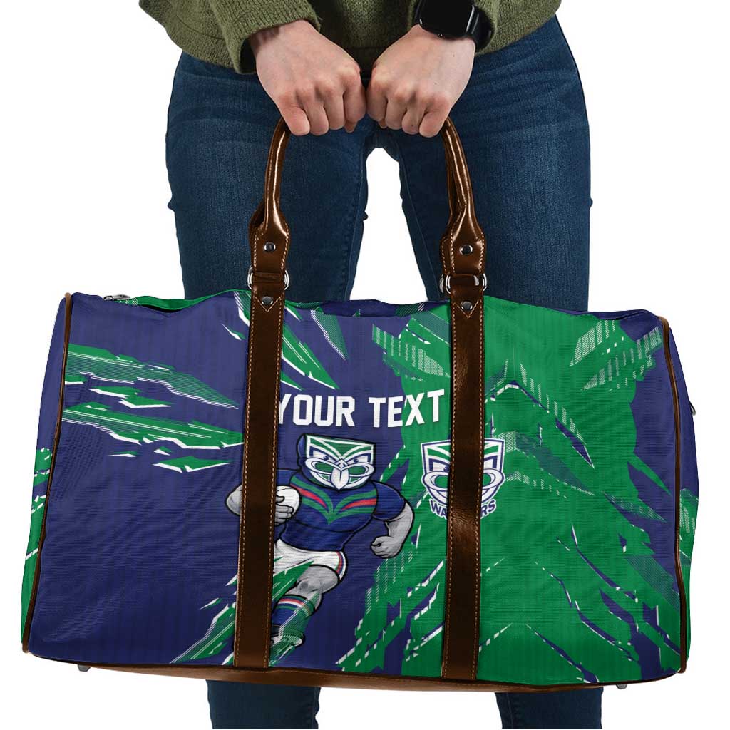 Personalized New Zealand Warriors Travel Bag Dynamic Lightning Mascot Rugby Australia