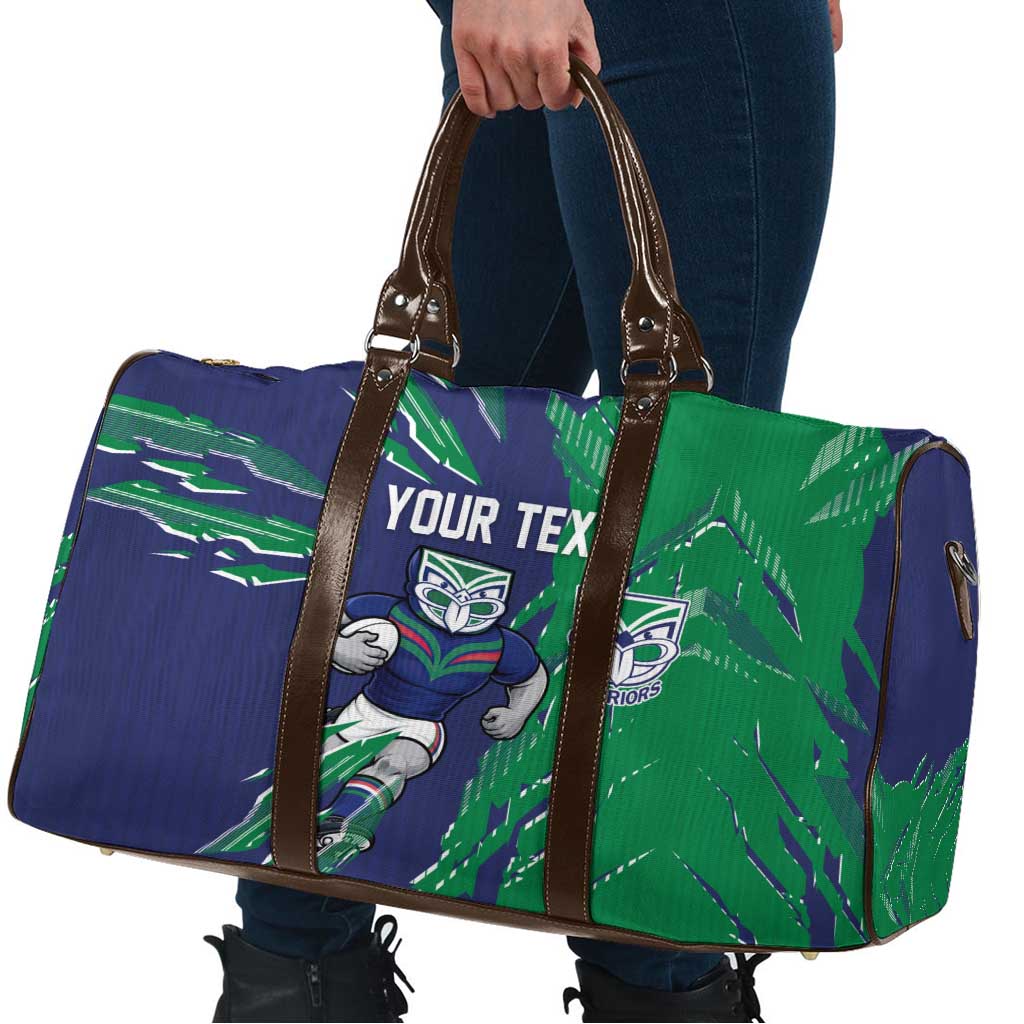 Personalized New Zealand Warriors Travel Bag Dynamic Lightning Mascot Rugby Australia