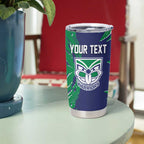 Personalized New Zealand Warriors Tumbler Cup Dynamic Lightning Mascot Rugby Australia