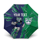 Personalized New Zealand Warriors Umbrella Dynamic Lightning Mascot Rugby Australia