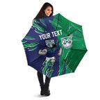 Personalized New Zealand Warriors Umbrella Dynamic Lightning Mascot Rugby Australia