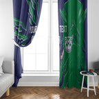 Personalized New Zealand Warriors Window Curtain Dynamic Lightning Mascot Rugby Australia