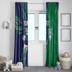 Personalized New Zealand Warriors Window Curtain Dynamic Lightning Mascot Rugby Australia