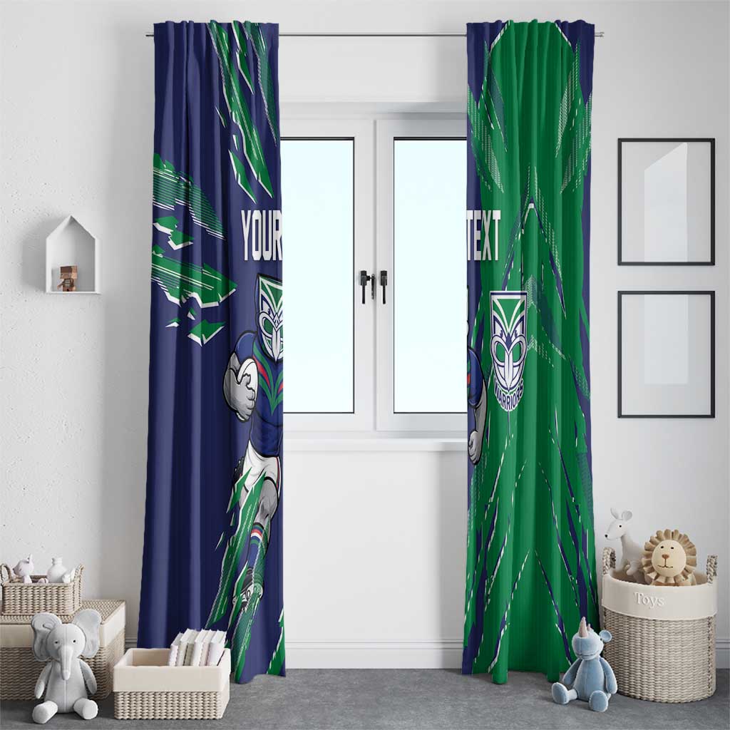 Personalized New Zealand Warriors Window Curtain Dynamic Lightning Mascot Rugby Australia
