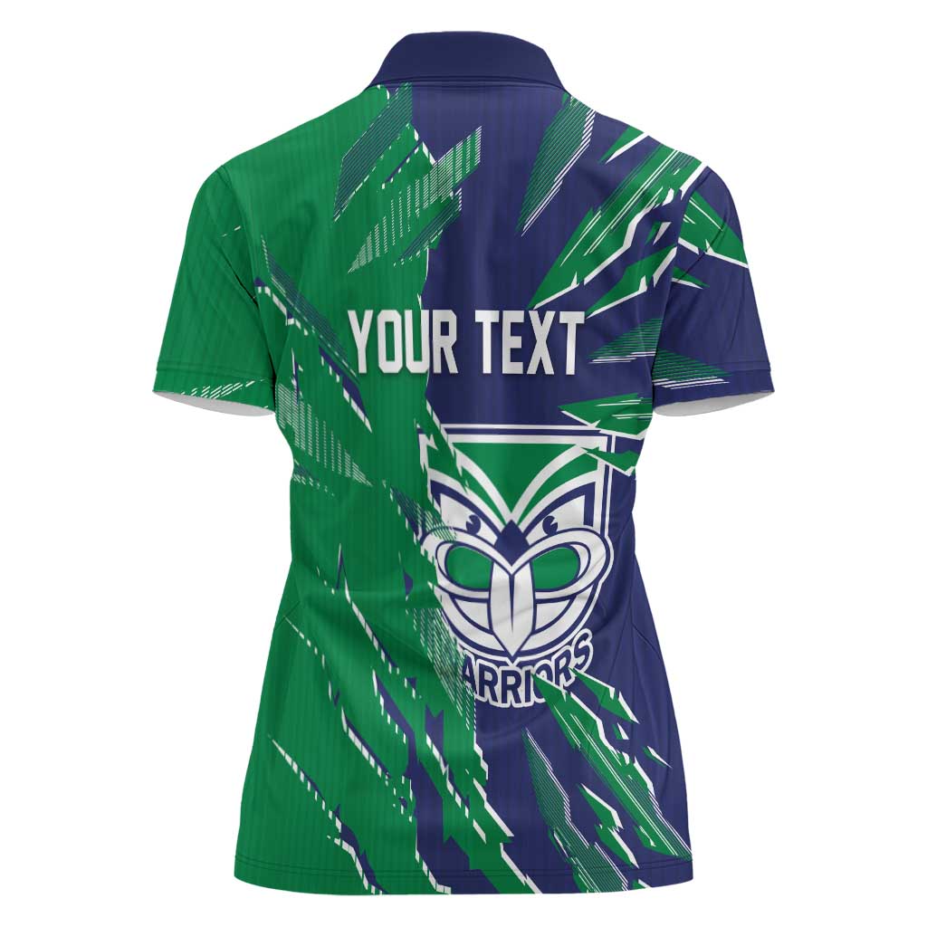 Personalized New Zealand Warriors Women Polo Shirt Dynamic Lightning Mascot Rugby Australia