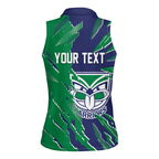 Personalized New Zealand Warriors Women Sleeveless Polo Shirt Dynamic Lightning Mascot Rugby Australia
