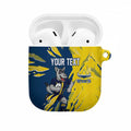 Personalized North Queensland Cowboys AirPods Case Dynamic Lightning Mascot Rugby Australia