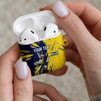 Personalized North Queensland Cowboys AirPods Case Dynamic Lightning Mascot Rugby Australia