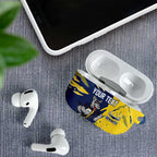 Personalized North Queensland Cowboys AirPods Case Dynamic Lightning Mascot Rugby Australia