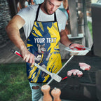 Personalized North Queensland Cowboys Apron Dynamic Lightning Mascot Rugby Australia