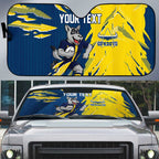Personalized North Queensland Cowboys Auto Sun Shade Dynamic Lightning Mascot Rugby Australia