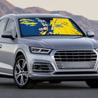 Personalized North Queensland Cowboys Auto Sun Shade Dynamic Lightning Mascot Rugby Australia