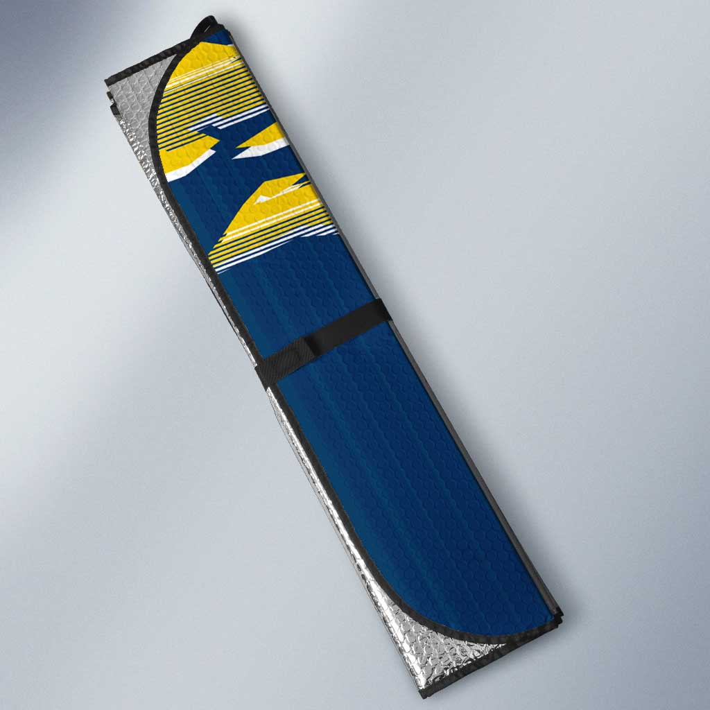 Personalized North Queensland Cowboys Auto Sun Shade Dynamic Lightning Mascot Rugby Australia