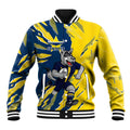 Personalized North Queensland Cowboys Baseball Jacket Dynamic Lightning Mascot Rugby Australia