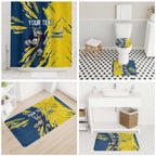Personalized North Queensland Cowboys Bathroom Set Dynamic Lightning Mascot Rugby Australia