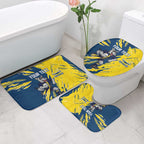 Personalized North Queensland Cowboys Bathroom Set Dynamic Lightning Mascot Rugby Australia